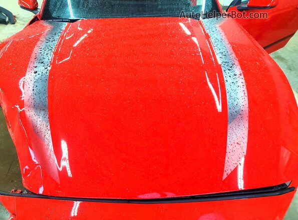 1FA6P8TH6S5109791 2025 FORD MUSTANG Red Vista interior trasera