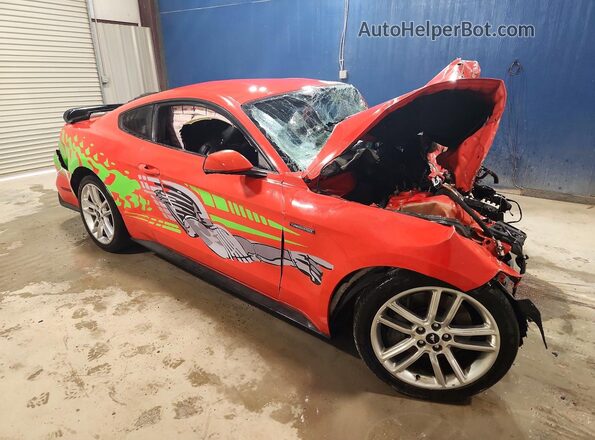 1FA6P8TH7G5242339 2016 FORD MUSTANG Оранжевый Передняя правая четверть