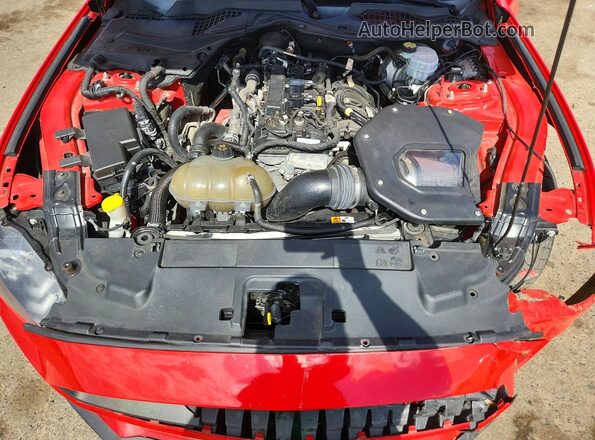 1FA6P8TH7J5102167 2018 FORD MUSTANG Red Вид задньої частини салону