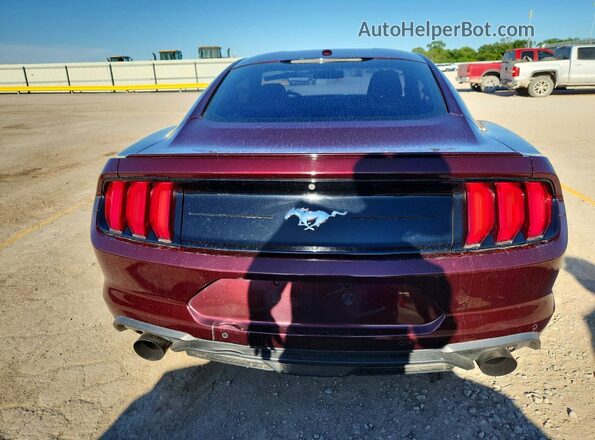 1FA6P8TH7J5105098 2018 FORD MUSTANG Maroon Rear view