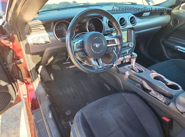 1FA6P8TH7J5105098 2018 FORD MUSTANG Maroon Dashboard view