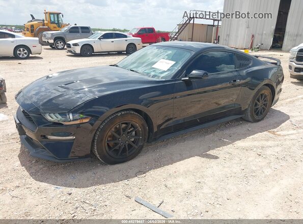 1FA6P8TH7K5130164 2019 FORD MUSTANG Black Передня ліва чверть