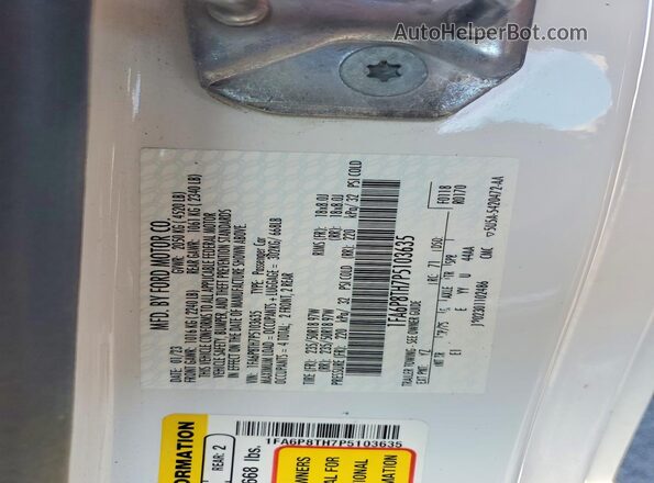 1FA6P8TH7P5103635 2023 FORD MUSTANG White 