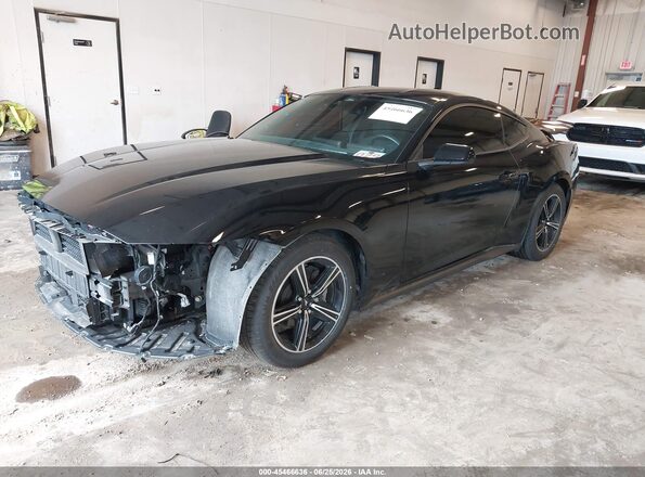 1FA6P8TH7R5124360 2024 FORD MUSTANG Black Առջևի ձախ երեք քառորդ տեսարան