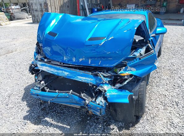1FA6P8TH8K5204157 2019 FORD MUSTANG Blue Դիմացի տեսք