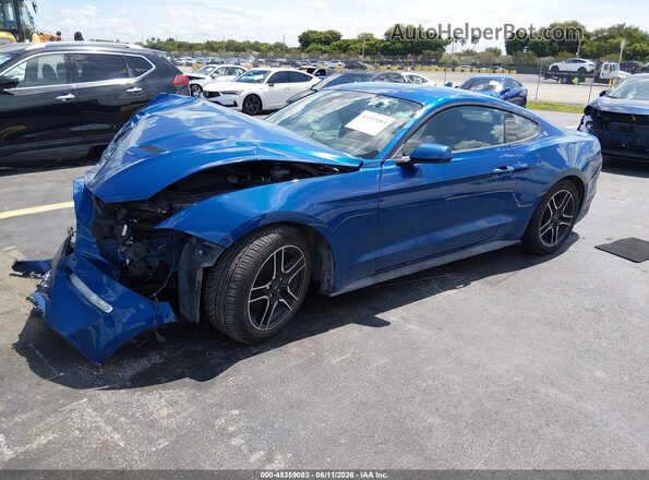 1FA6P8TH9N5111040 2022 FORD MUSTANG Blue Vista tres cuartos delantera izquierda
