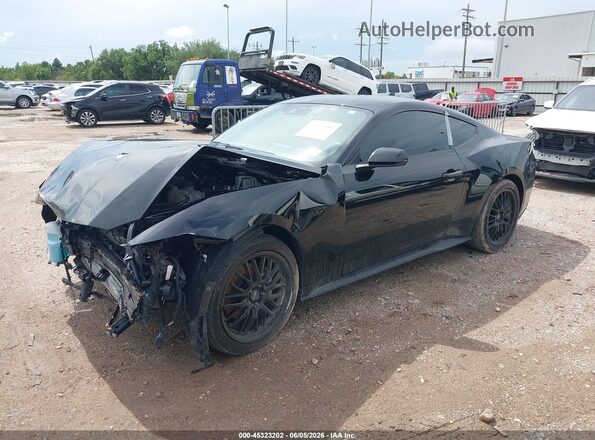 1FA6P8TH9R5109469 2024 FORD MUSTANG Черный Передняя левая четверть