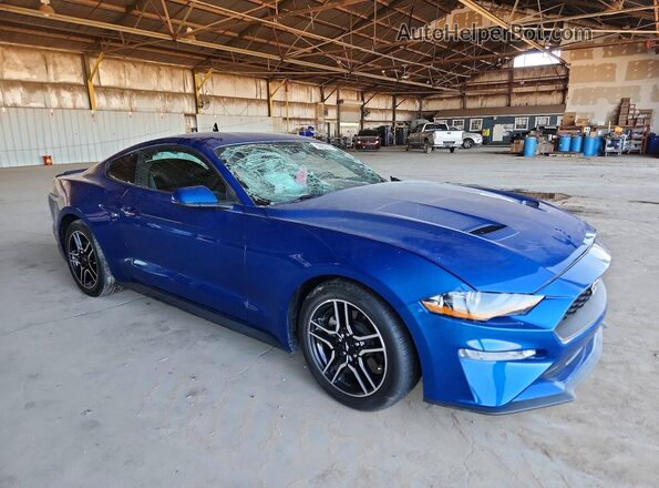 1FA6P8THXJ5123482 2018 FORD MUSTANG Blue Передня права чверть