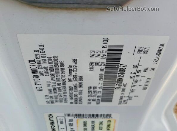 1FA6P8THXK5108627 2019 FORD MUSTANG White Vista del compartimento del motor