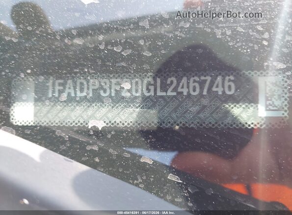 1FADP3F20GL246746 2016 FORD FOCUS Silver 