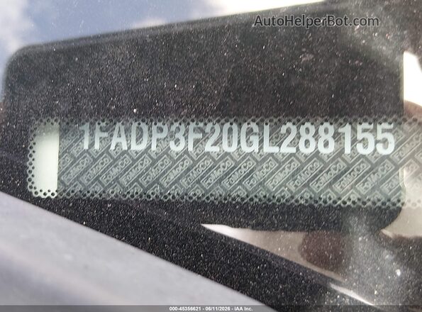 1FADP3F20GL288155 2016 FORD FOCUS White Engine compartment view