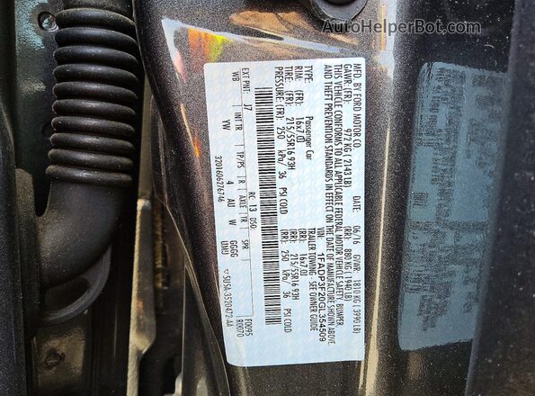 1FADP3F20GL354509 2016 FORD FOCUS Gray 