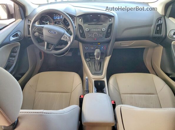 1FADP3F20HL245260 2017 FORD FOCUS Бежевый Вид панели приборов