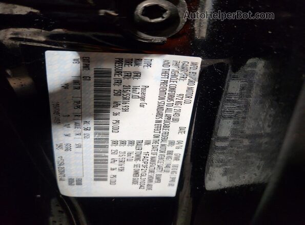 1FADP3F21GL310342 2016 FORD FOCUS Black VIN sticker view