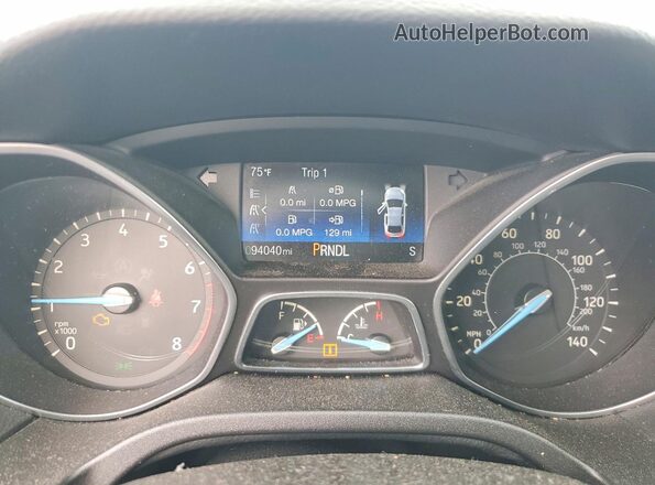1FADP3F21GL323544 2016 FORD FOCUS Black Вид щитка приладів
