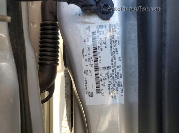 1FADP3F21GL331188 2016 FORD FOCUS Silver 