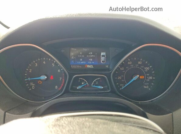 1FADP3F21GL343468 2016 FORD FOCUS Black Instrument cluster view