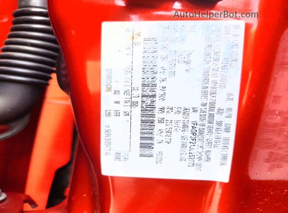 1FADP3F21JL252773 2018 FORD FOCUS Red Շարժիչի բաժամունքի տեսք