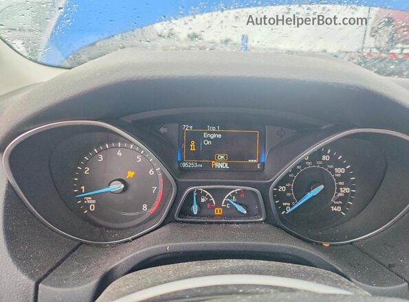 1FADP3F23JL264830 2018 FORD FOCUS Blue Вид щитка приладів