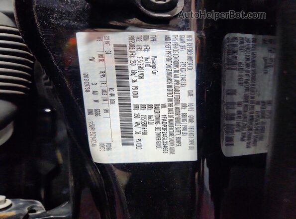 1FADP3F24GL224653 2016 FORD FOCUS Black Շարժիչի բաժամունքի տեսք