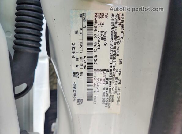 1FADP3F24GL305555 2016 FORD FOCUS White Вид підкапотного простору