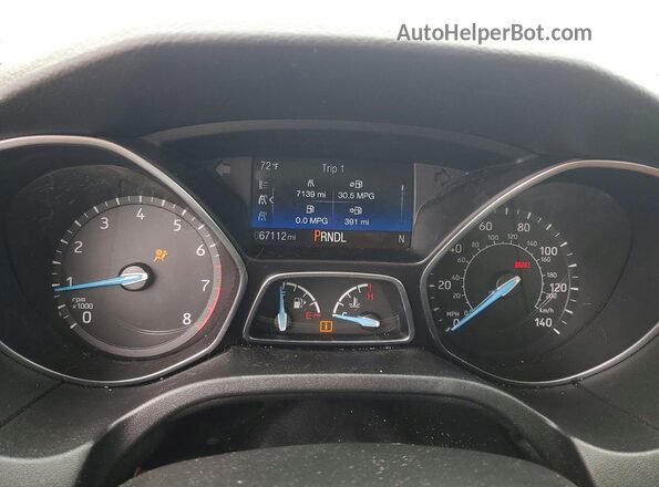 1FADP3F24HL300681 2017 FORD FOCUS Gray Вид щитка приладів