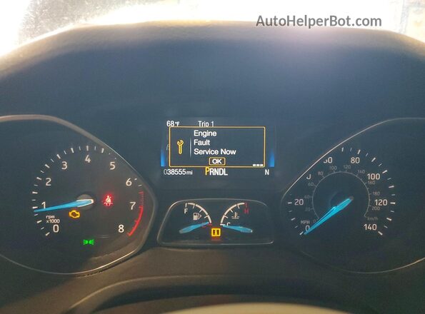 1FADP3F24JL269809 2018 FORD FOCUS Gray Instrument cluster view