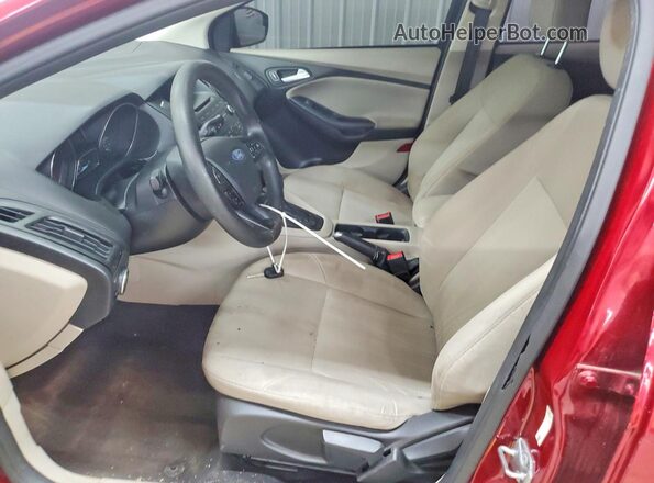 1FADP3F25GL389367 2016 FORD FOCUS Burgundy Вид салону спереду