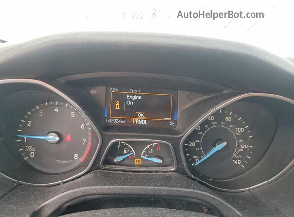 1FADP3F25GL401484 2016 FORD FOCUS White Vista del cuadro de instrumentos