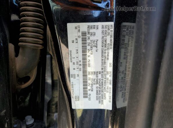 1FADP3F26GL322180 2016 FORD FOCUS Black Vista del compartimento del motor