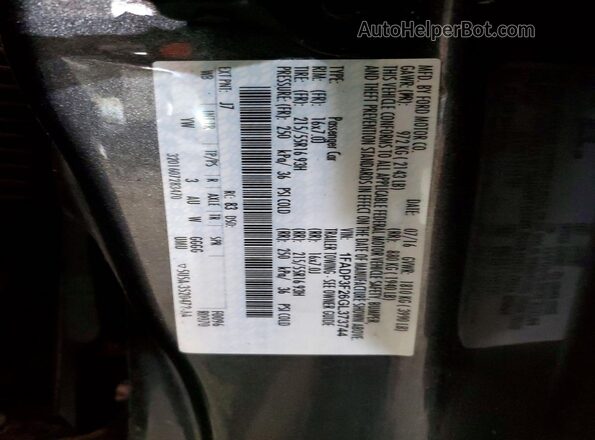 1FADP3F26GL373744 2016 FORD FOCUS Blue VIN კოდის სტიკერის ხედი