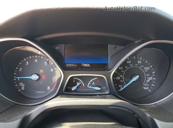 1FADP3F26JL227822 2018 FORD FOCUS Gray Вид щитка приладів