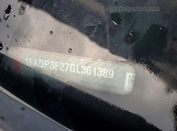 1FADP3F27GL361389 2016 FORD FOCUS Red Շարժիչի բաժամունքի տեսք