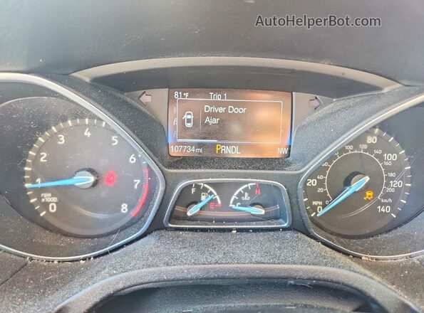 1FADP3F27HL227032 2017 FORD FOCUS Charcoal Instrument cluster view
