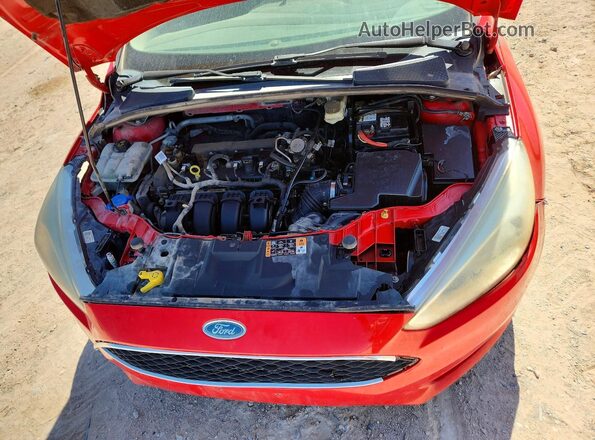 1FADP3F27HL259821 2017 FORD FOCUS Red Вид задньої частини салону