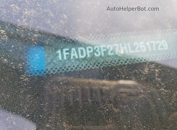 1FADP3F27HL261729 2017 FORD FOCUS Blue 