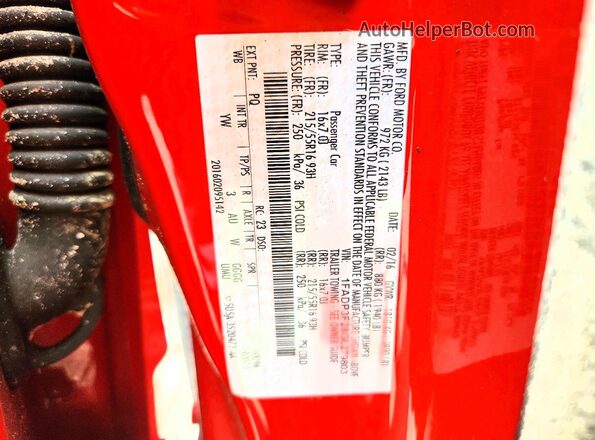 1FADP3F28GL279803 2016 FORD FOCUS Red Вид підкапотного простору