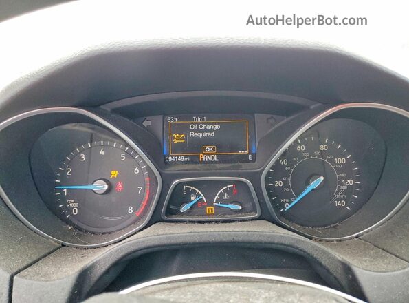 1FADP3F28HL318181 2017 FORD FOCUS Black Вид щитка приладів
