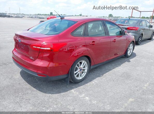 1FADP3F29GL229637 2016 FORD FOCUS Red Rear right