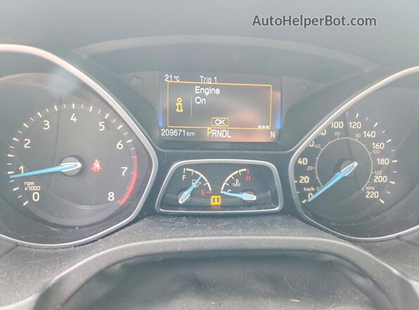 1FADP3F29GL316485 2016 FORD FOCUS White Instrument cluster view