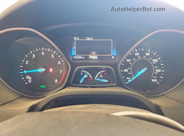 1FADP3F29HL303527 2017 FORD FOCUS Gray Вид щитка приладів
