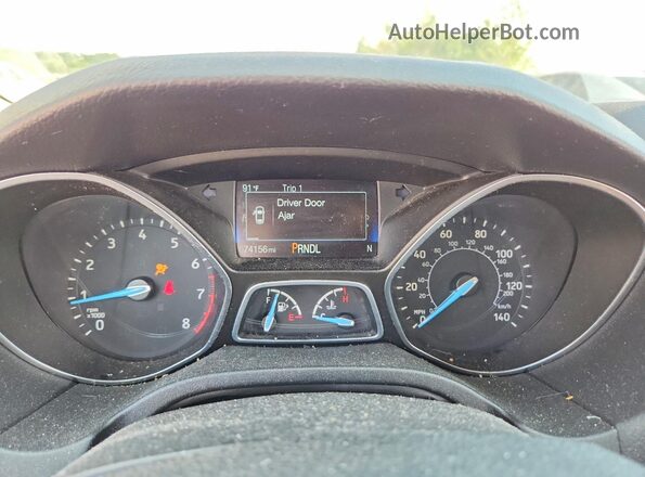 1FADP3F29JL320365 2018 FORD FOCUS Black Widok zestawu wskaźników
