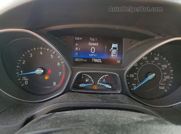 1FADP3F2XHL229955 2017 FORD FOCUS Black Вид щитка приладів