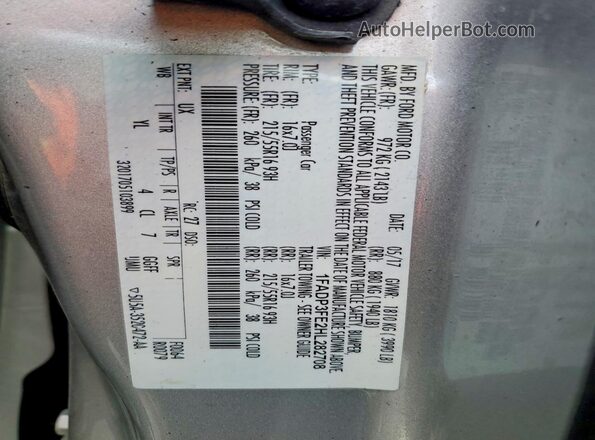 1FADP3FE2HL282708 2017 FORD FOCUS White Vista del compartimento del motor
