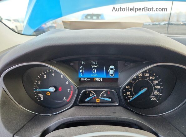 1FADP3FE7GL200065 2016 FORD FOCUS Blue Instrument cluster view