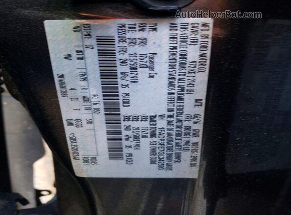 1FADP3FE7GL342593 2016 FORD FOCUS Charcoal Widok komory silnika