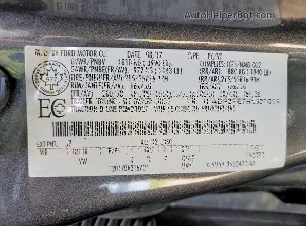 1FADP3FE7HL330008 2017 FORD FOCUS Угольный 