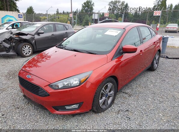 1FADP3FE7JL244977 2018 FORD FOCUS Red წინა მარცხენა ხედი სამი მეოთხედიდან