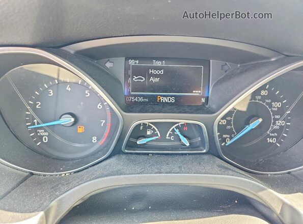 1FADP3H20JL229935 2018 FORD FOCUS Gray Widok zestawu wskaźników