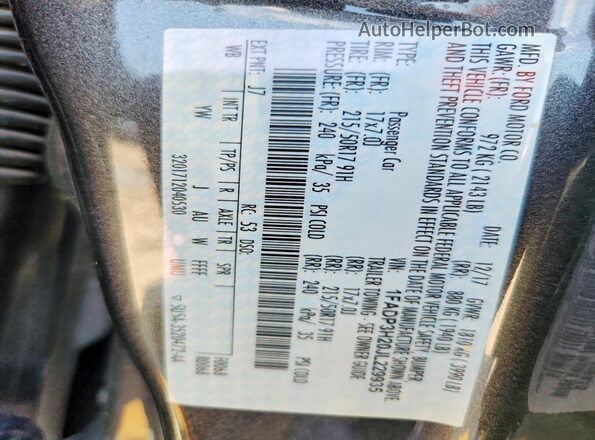 1FADP3H20JL229935 2018 FORD FOCUS Gray Widok komory silnika